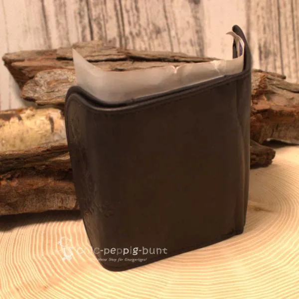Geldbeutel schwarzes Leder