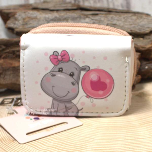 Geldbeutel mini mit Motiv Nilpferd