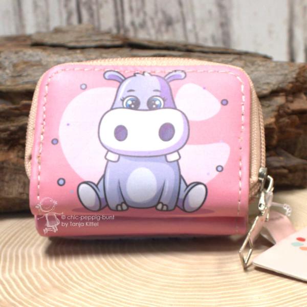 Geldbeutel mini mit Motiv Nilpferd Geldbeutel mini mit Motiv Nilpferd