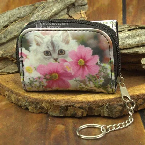 Geldbeutel mit  Katze Motiv