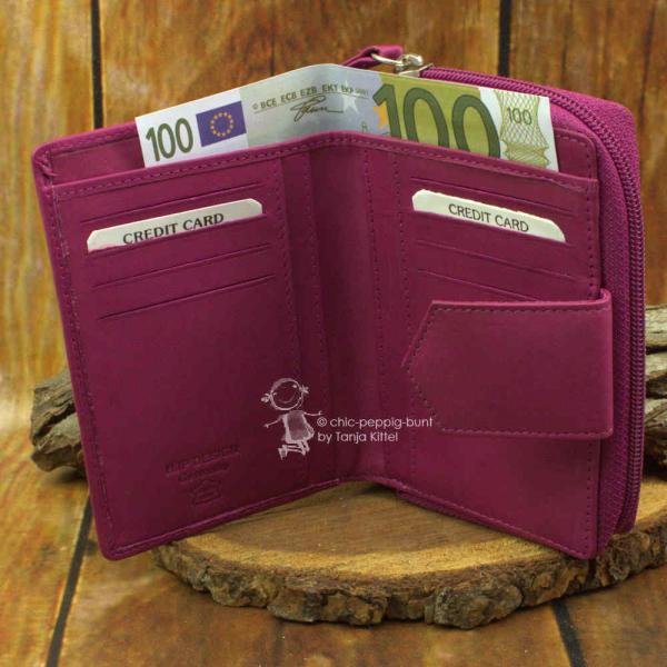 pink farbiger echt Leder Geldbeutel pink farbiger echt Leder Geldbeutel