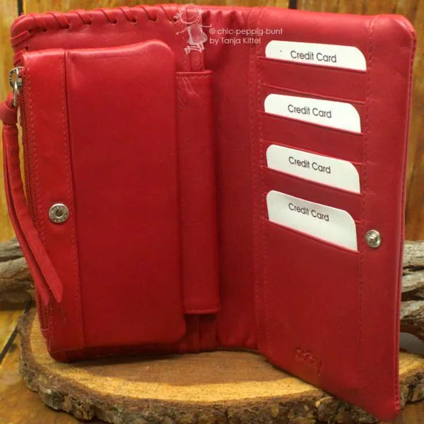 Geldbörse echt Leder in rot