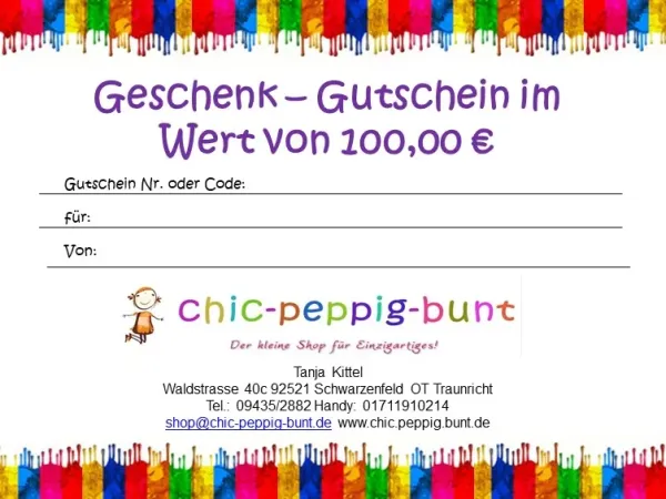 75 € Geschenkgutschein