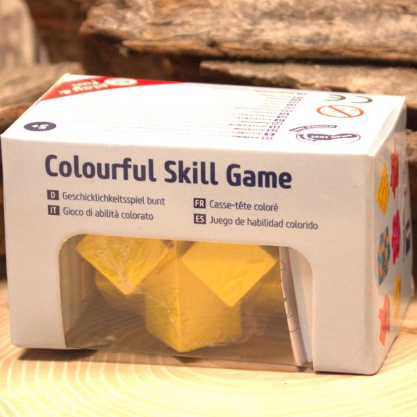 Geschicklichkeitsspiel Holz Balken gelb