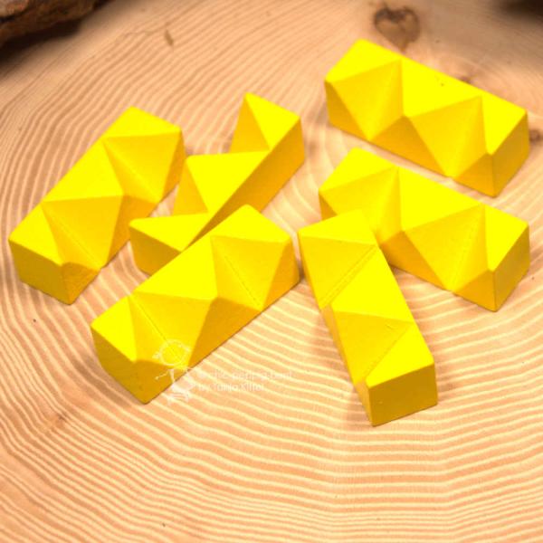 Geschicklichkeitsspiel Holz Balken gelb