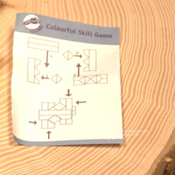 Geschicklichkeitsspiel Holz Balken gelb