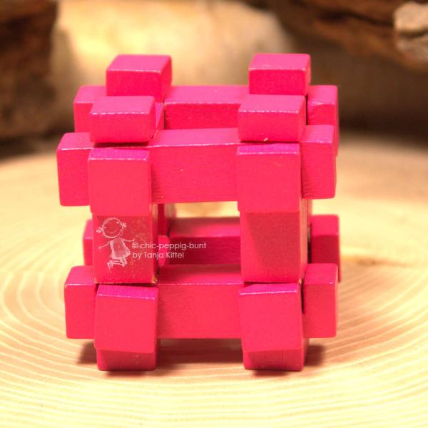 Geschicklichkeitsspiel Holz pink Balken