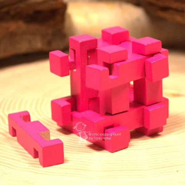 Geschicklichkeitsspiel Holz pink Balken - geschicklichkeitsspiel pink holz staebe