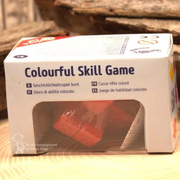 Geschicklichkeitsspiel Holz mit rote Balken - geschicklichkeitsspiel rot holz staebe