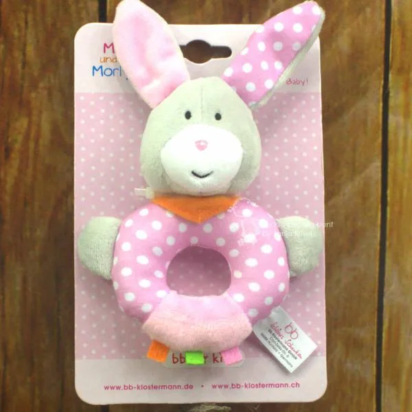 Kuscheltier in rosa mit Punkten