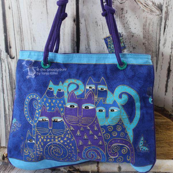 Shoppingtasche groß in blau Shoppingtasche groß in blau