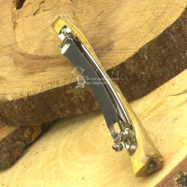 Echt Holz Haarspange gross