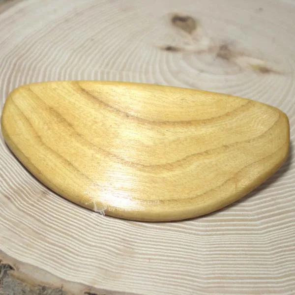 Haarspange Birken Holz gebogen - haarspange holz haarklammer gross abgerundent birke