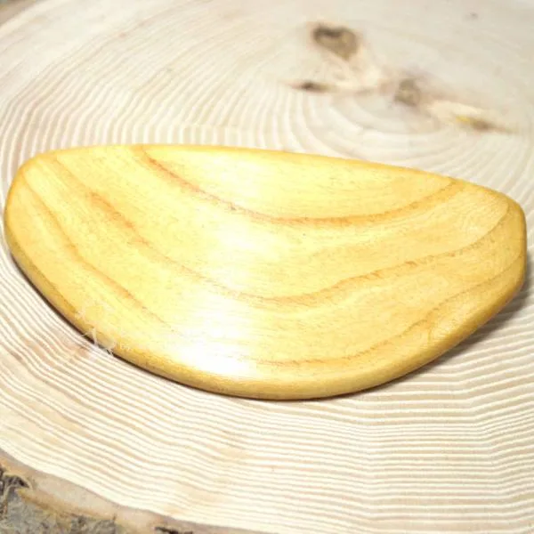 Haarspange Birken Holz gebogen - haarspange holz haarklammer gross abgerundent birke