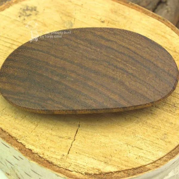 Haarspange aus echtem Zebrano Holz