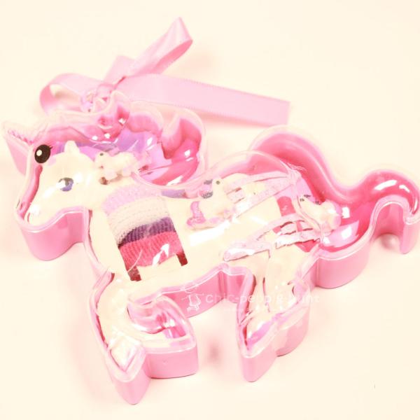 Magischer Einhorn-Frisier-Zauber: Haaraccessoires-Set in Geschenkbox