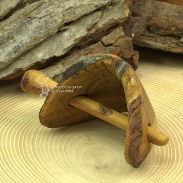 mittelgroße echt Holz Dutt Haarspange - haarspange mittelgross gebogen holz pflaume braun