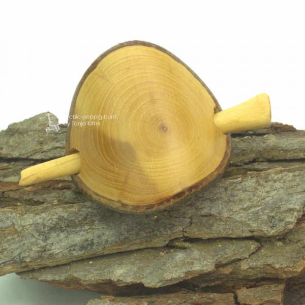kleine Duttspange aus Holz kleine Duttspange aus Holz