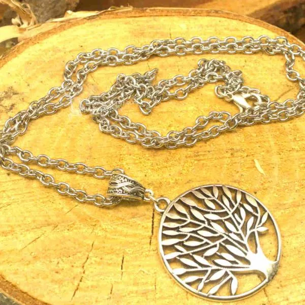 Blume des Lebens mit Metall Gliederkette