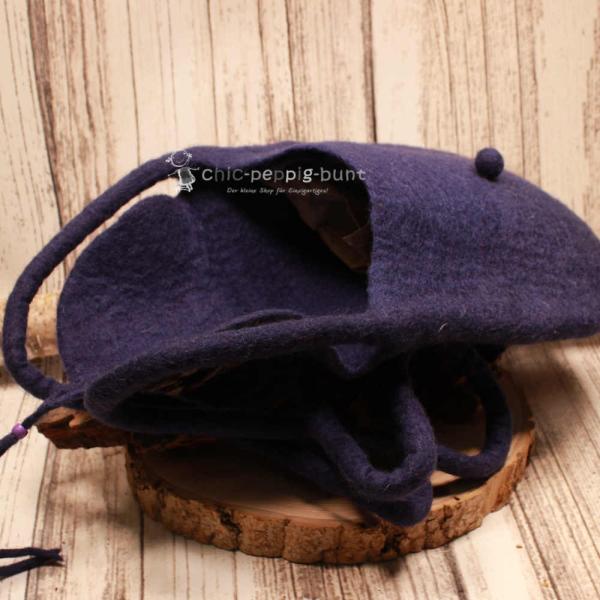 Umhängetasche Filz mit Perle gross