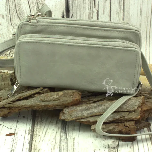 kleine Handtasche-Geldbeutel in grau