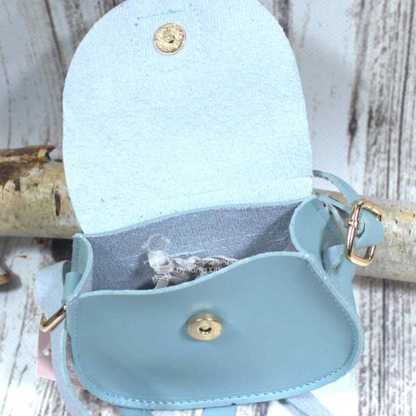 Kinder Umhängetasche mit Quasten in mint grün Kinder Umhängetasche mit Quasten in mint grün
