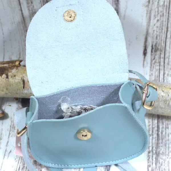 Kinder Umhängetasche mit Quasten in mint grün