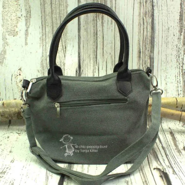 kleine Handtasche mit schwarzem Anker