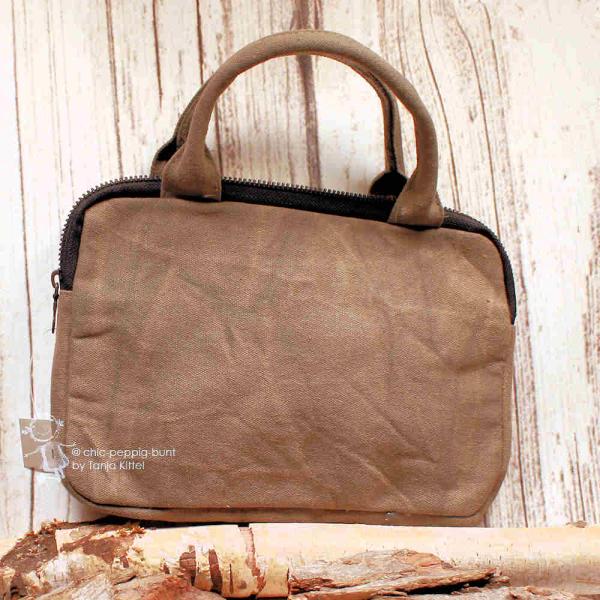 I-Pad-Mini Utensilientasche grau-braun Flagge Amerika