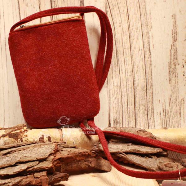 Umhängetasche Kinder Filz Eule aprikot