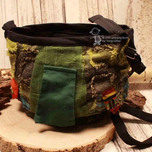 Handtasche in Eulenform grün Schnabel grün - handtasche umhaengetasche eule gesicht gruen schnabel
