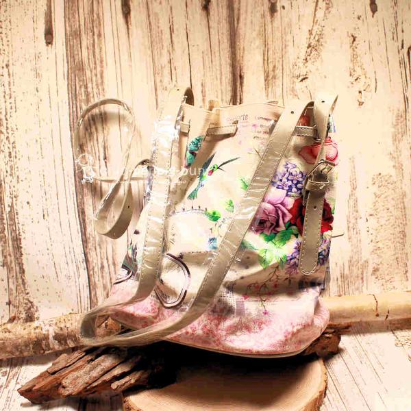 Umhängetasche Beutel Kunstleder bunt