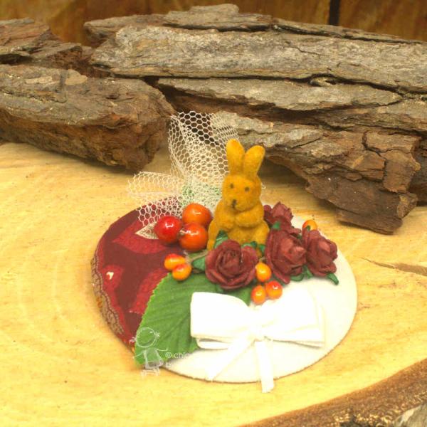 weißes Headpiece mit Hase weißes Headpiece mit Hase