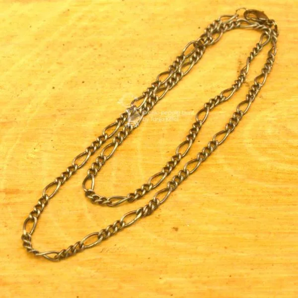 versilberte antik farbige Glieder Halskette
