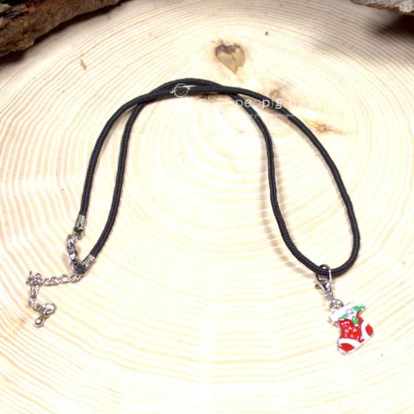 Kette Modeschmuck Schneeflocke blau versilbert mit Strass Steinen an Segelseil handmade chic-peppig-bunt