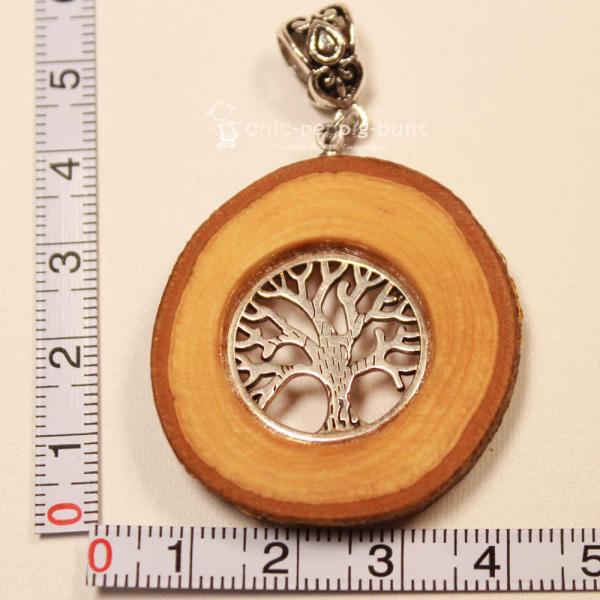 Kettenanhänger Baumscheibe mit Baum des Lebens