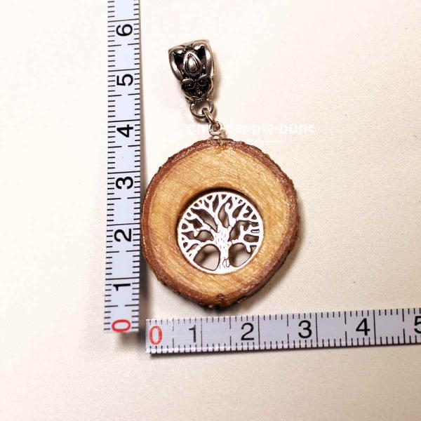 Kettenanhänger Baumscheibe mit Baum des Lebens