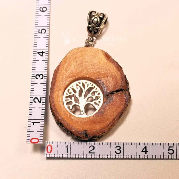 Kettenanhänger Baumscheibe mit Baum des Lebens