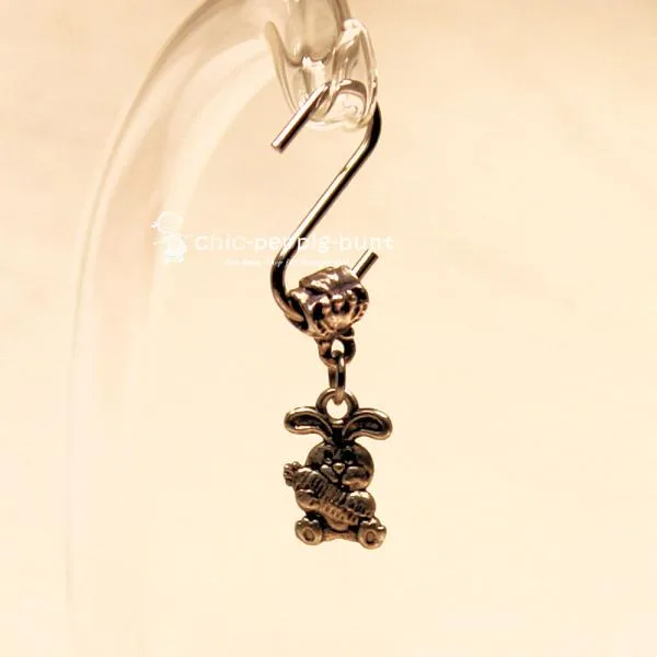 Kettenanhänger mini Hase - Ostern - kettenanhaenger hase modeschmuck versilbert mini ostern