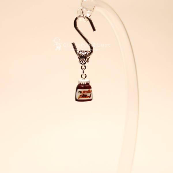 Kettenanhänger mini Nutella Glas braun