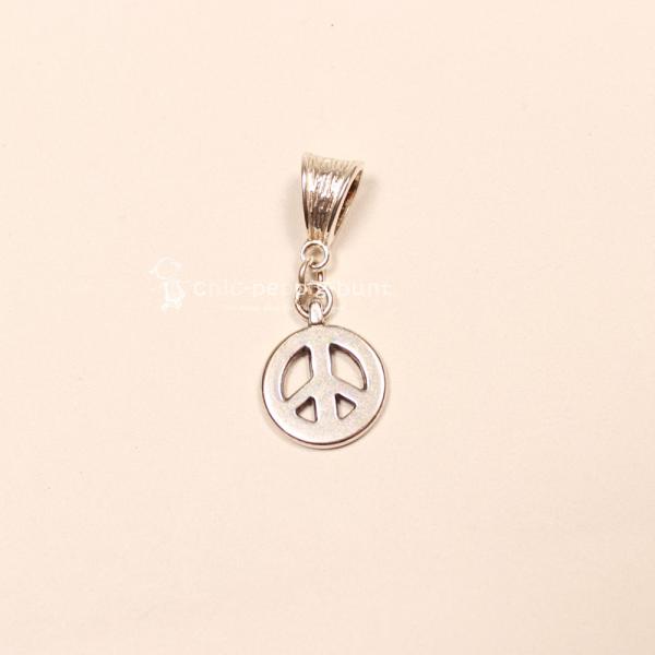 Kettenanhänger mini Peace Zeichen versilbert
