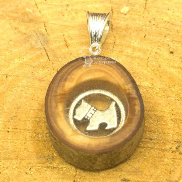 Vogelbeere Holz Ketteanhänger
