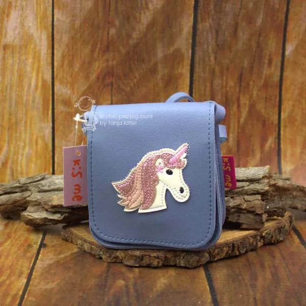 Kinderhandtasche mit Glitzer Einhorn