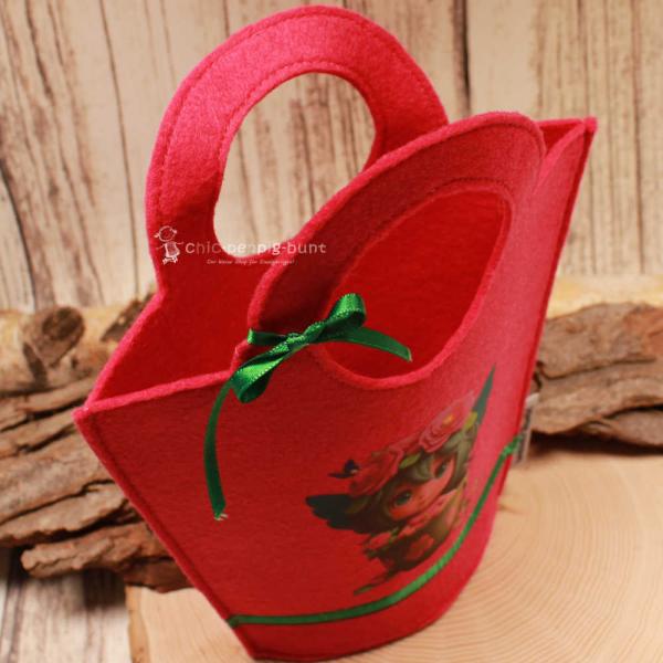 Kindertasche Filz handgenäht pink kleine Fee