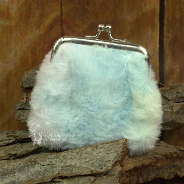 kleine Geldbörse Einhorn Gesicht in Plüsch