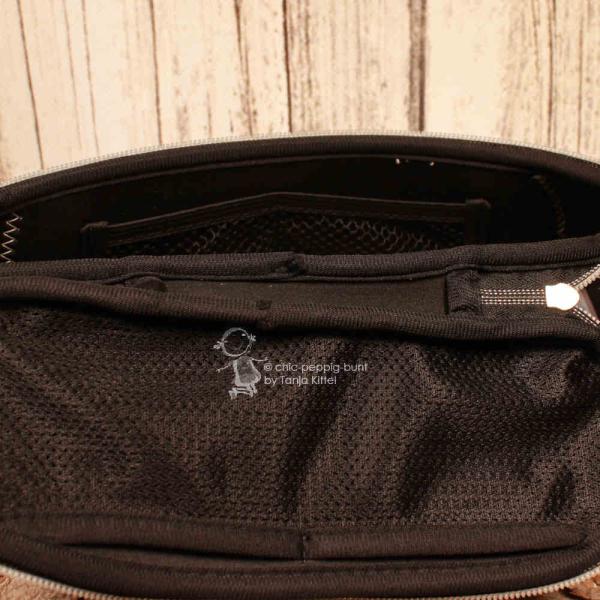 Kosmetiktasche Neopren VW T1 Bus rot - schwarz