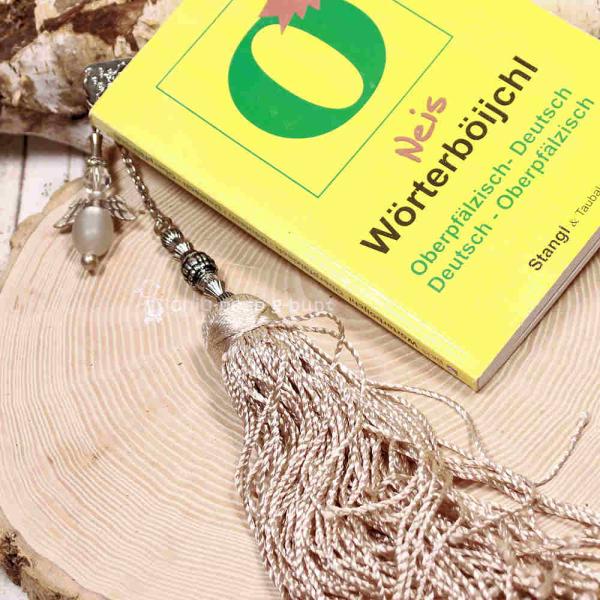 Edler Bücher-Markierer mit Schutzengel-Anhänger für Sammler und Leser.