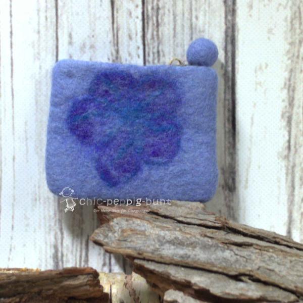 Mäppchen mini Filz mit Blumen Motiv