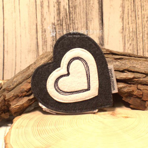 Mäppchen Filz weiß dunkelgrau Tracht Geldbörse Schlaufe für Gürtel und Schürze handmade Mäppchen Filz weiß dunkelgrau Tracht Geldbörse Schlaufe für Gürtel und Schürze handmade