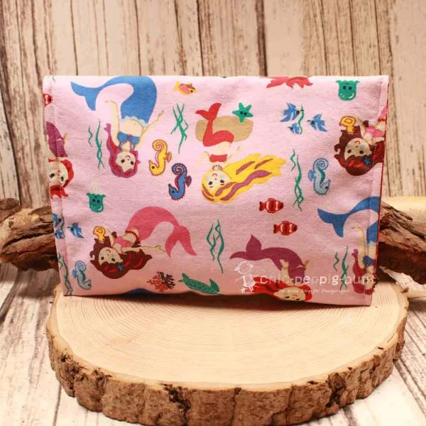 Mäppchen Stoff 1 Fach rosa Meerjungfrauen - maeppchen utensilientasche stoff hamdmade genaeht druckknopf rosa meerjungfrau
